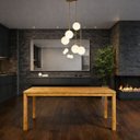 Ver imagem 3 de Mesa de Jantar 6 Lugares de Madeira Maciça Natural :claro