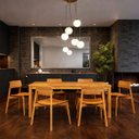 Ver imagem 1 de Mesa de Jantar 6 Lugares de Madeira Maciça Natural :claro