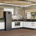 Ver mais imagens de Balcao com Tampo 2p 60 Cm Mdf Kali 12220 Bianco Toq Branco Uv Nicioli
