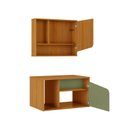 Ver imagem 4 de Conjunto Banheiro Delta Bechara Kit Gabinete e Armário Superior Suspenso com Espelho Portas e Nicho