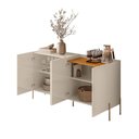 Ver imagem 4 de Buffet Aparador para Sala de Jantar 4 Portas Katia Cinamomo/Off White