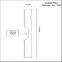 Ver imagem 2 de Kit Rodapé de MDF 15 Barras Frisadas de 10CMX2,40m Rende 36 Metros Cinza Moldufama
