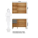 Ver imagem 4 de Armário de Cozinha Compacta Modulada 2 Peças 6 Portas sem Tampo 100% MDF Itália Yescasa Marrom/Amêndoa/Chumbo