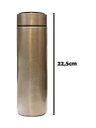 Ver imagem 6 de Kit 2 Garrafa Térmica Aço Inox Termômetro Digital Led 500ml Dourado