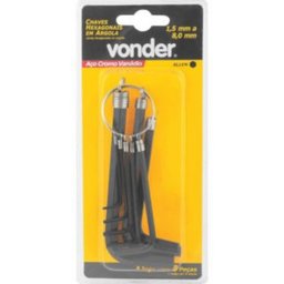 Jogo de Chave Allen hexagonais 1,5 a 8,0mm Vonder - 2