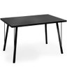 Mesa de Jantar Montreal Preto 135cm com 04 Cadeiras Industrial Évora F01 Couríssimo Verde - Lyam Lya - 4