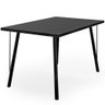 Mesa de Jantar Montreal Preto 135cm com 04 Cadeiras Industrial Évora F01 Couríssimo Verde - Lyam Lya - 10
