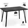 Mesa de Jantar Montreal Preto 135cm com 04 Cadeiras Industrial Évora F01 Couríssimo Verde - Lyam Lya - 6