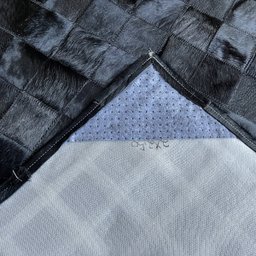 Tapete De Couro Preto Tingido 2,00x2,50 Com Bordas - 3