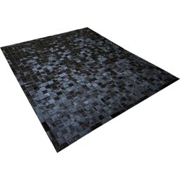 Tapete De Couro Preto Tingido 2,00x2,50 Com Bordas - 2