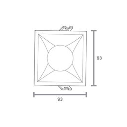 Spot de Embutir Angular Taschibra Piazza Mr16 Gu10 Quadrado Bivolt Branco 15090378 - 4