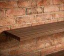 Ver imagem 5 de Kit 3 Prateleiras 60x20cm Em Mdp Com Suporte Invisível  Nogueira