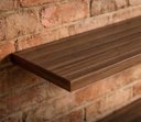 Ver imagem 4 de Kit 3 Prateleiras 60x20cm Em Mdp Com Suporte Invisível  Nogueira