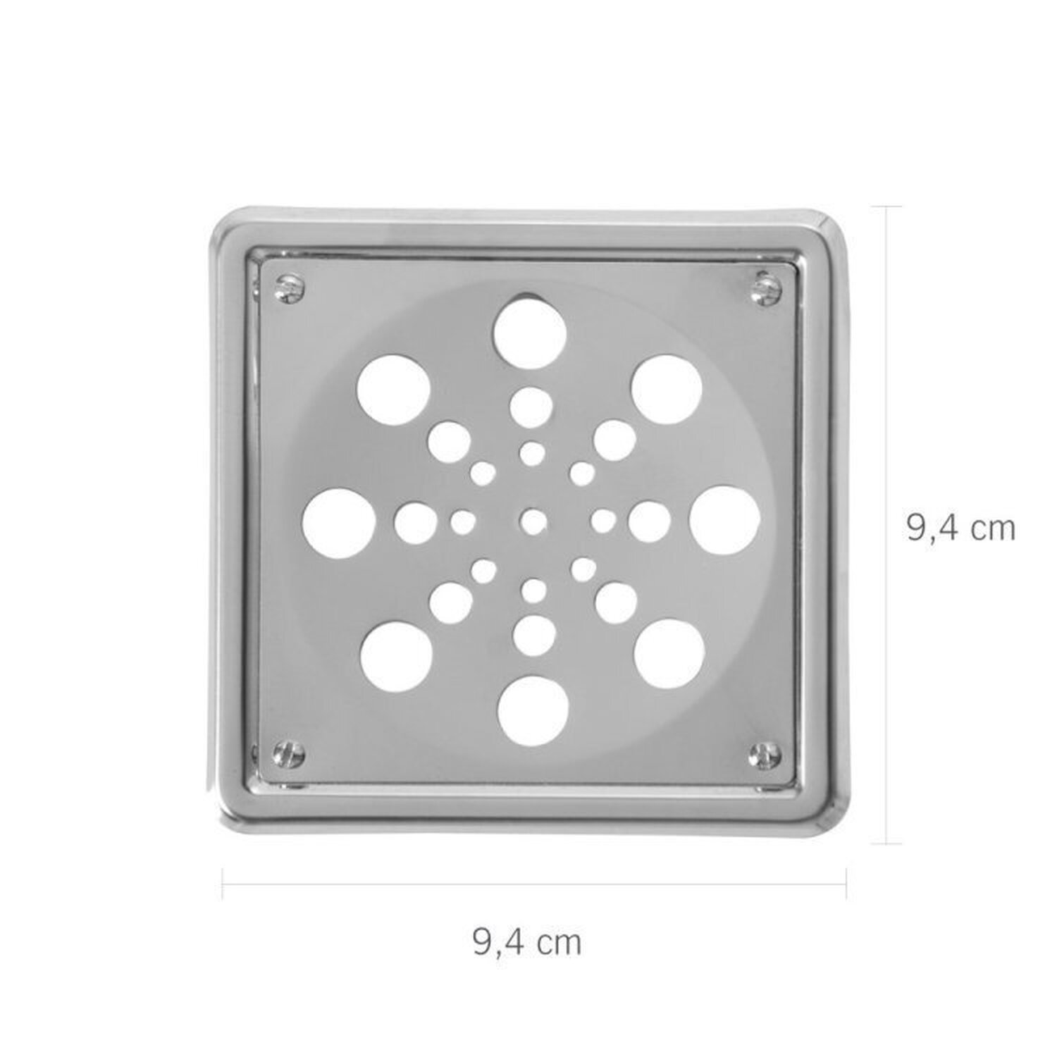 Kit 5 Grelha Quadrada em Aço Inox 9,4 X 9,4cm com Caixilho Astra - 2