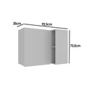Ver imagem 5 de Armário Aéreo P/ Cozinha Amsterdam Ph 3106 Canto Reto C/ 1 Porta e 2 Nichos 92,5cm Off White -