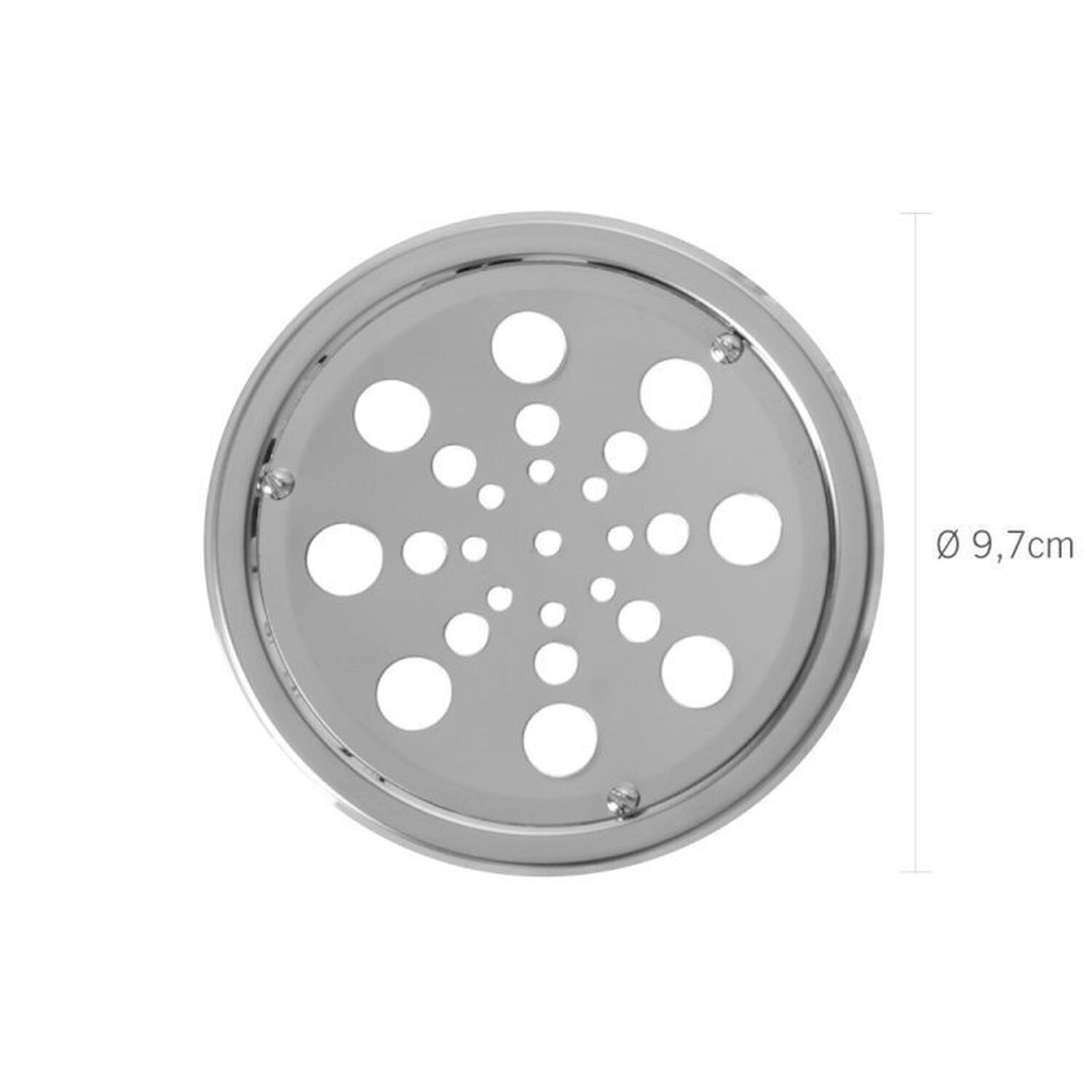 Kit 3 Grelha Redonda em Aço Inox com Caixilho Ø9,7cm Astra - 2