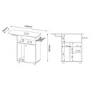 Ver imagem 3 de Tábua de Passar Roupa com Armário 1 Porta Multimóveis CR30008 Branca
