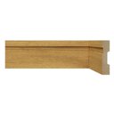 Ver imagem 1 de Kit com 5 Barras Rodapé de MDF 7CMX15MMX2,40m com Friso 702 12m Marrom/Carvalho Prime Frisado Moldufama