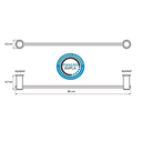 Ver imagem 5 de Suporte Toalheiro Banheiro Porta Toalha Reto Banho Inox:Cromado