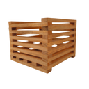 Ver imagem 1 de Cachepo Ripado 18x18 Eucalipto Stain Mogno