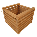 Ver imagem 4 de Cachepo Ripado 18x18 Eucalipto Stain Mogno