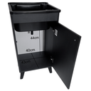 Ver imagem 4 de Tanque de Lavar Roupa Pequeno 26l Gabinete Preto Pés Retro