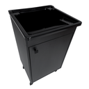 Ver imagem 2 de Tanque de Lavar Roupa Pequeno 26l Gabinete Preto Pés Retro