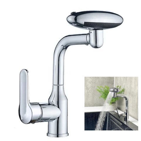 Torneira Monocomando Cozinha Rotaçao 360 Graus Quatro Jatos de Agua Misturador Agua Quente Frio Mesa