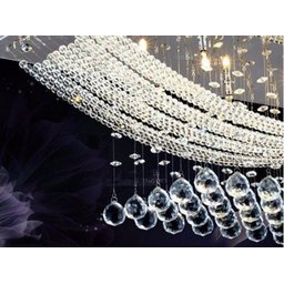 Lustre Luminária de Cristal Legítimo Retangular Belissimo - 4