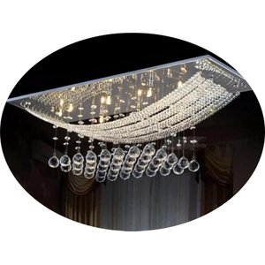 Lustre Luminária de Cristal Legítimo Retangular Belissimo
