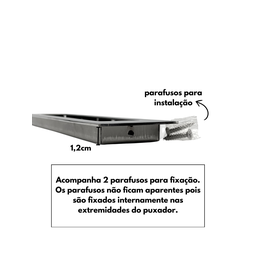 Puxador Duplo Concha de Embutir para Porta Inox Escovado 25cm - 9