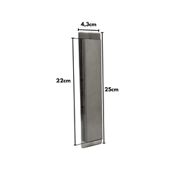 Puxador Duplo Concha de Embutir para Porta Inox Escovado 25cm - 4