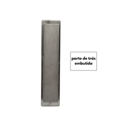 Puxador Duplo Concha de Embutir para Porta Inox Escovado 25cm - 10