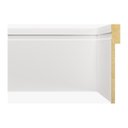 Ver imagem 1 de Kit 24m Linear Rodapé de MDF 12CMX18MMX2,40m Barra de Sobrepor c/Friso 1202 Branco/Frisado Moldufama