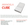 Arandela Avant Cube 3000k Branco 12w 20.4x11.8x4.2cm - 6