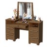 Penteadeira De Maquiagem Com Espelho 5 Gavetas Castanho Meli Fênix - 2