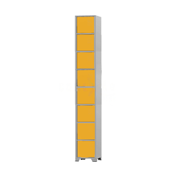 Armário Roupeiro De Aço 8 Portas Para Vestiário Academia Locker Laranja - 1