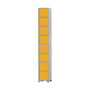Ver imagem 1 de Armário Roupeiro De Aço 8 Portas Para Vestiário Academia Locker Laranja