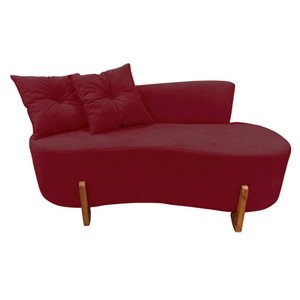 Namoradeira Sofá Feijão Luna Orgânica Suede Marsala