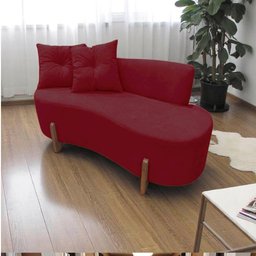 Namoradeira Sofá Feijão Luna Orgânica Suede Marsala - 9