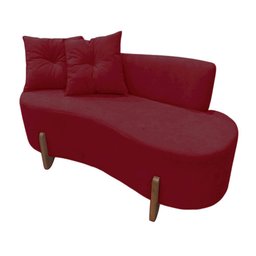 Namoradeira Sofá Feijão Luna Orgânica Suede Marsala - 2