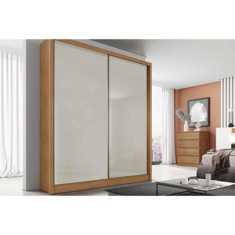 Guarda Roupa Casal 2 Portas de Correr e 3 Gavetas Virtus/Toledo Cumaru/Fendi 25 - Novo Horizonte