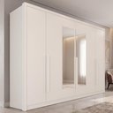 Ver imagem 1 de Guarda-Roupa Casal com Espelho 6 Portas e 6 Gavetas Multimóveis Crnvh-GRP142 Neve