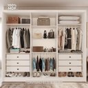 Ver imagem 5 de Guarda-Roupa Casal com Espelho 6 Portas e 6 Gavetas Multimóveis Crnvh-GRP142 Neve