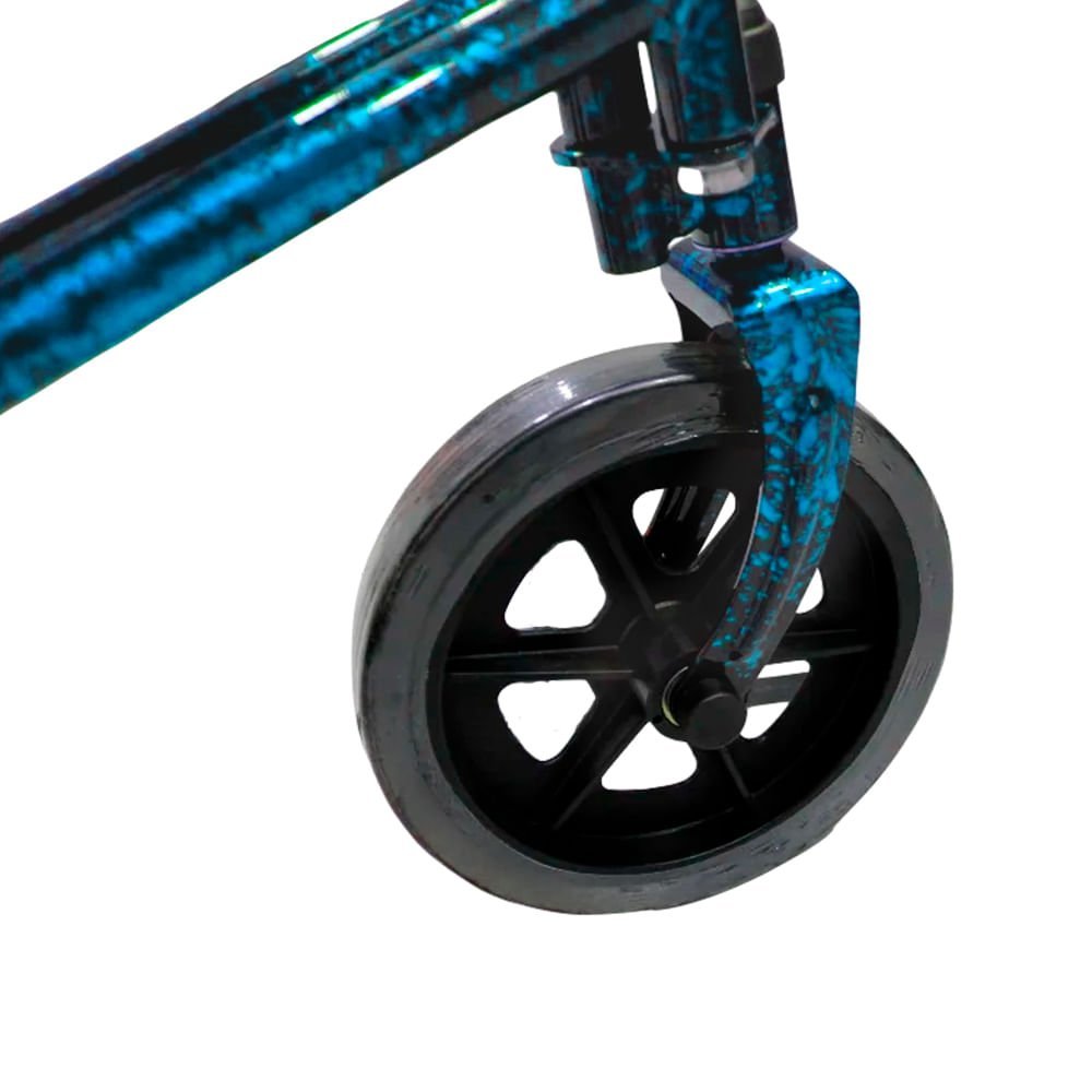 Andador Biowalk dobrável com 3 rodas - Azul BIOMEDICAL - 5
