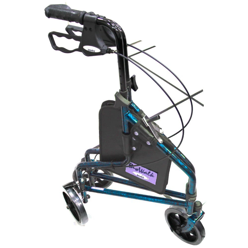 Andador Biowalk dobrável com 3 rodas - Azul BIOMEDICAL - 2