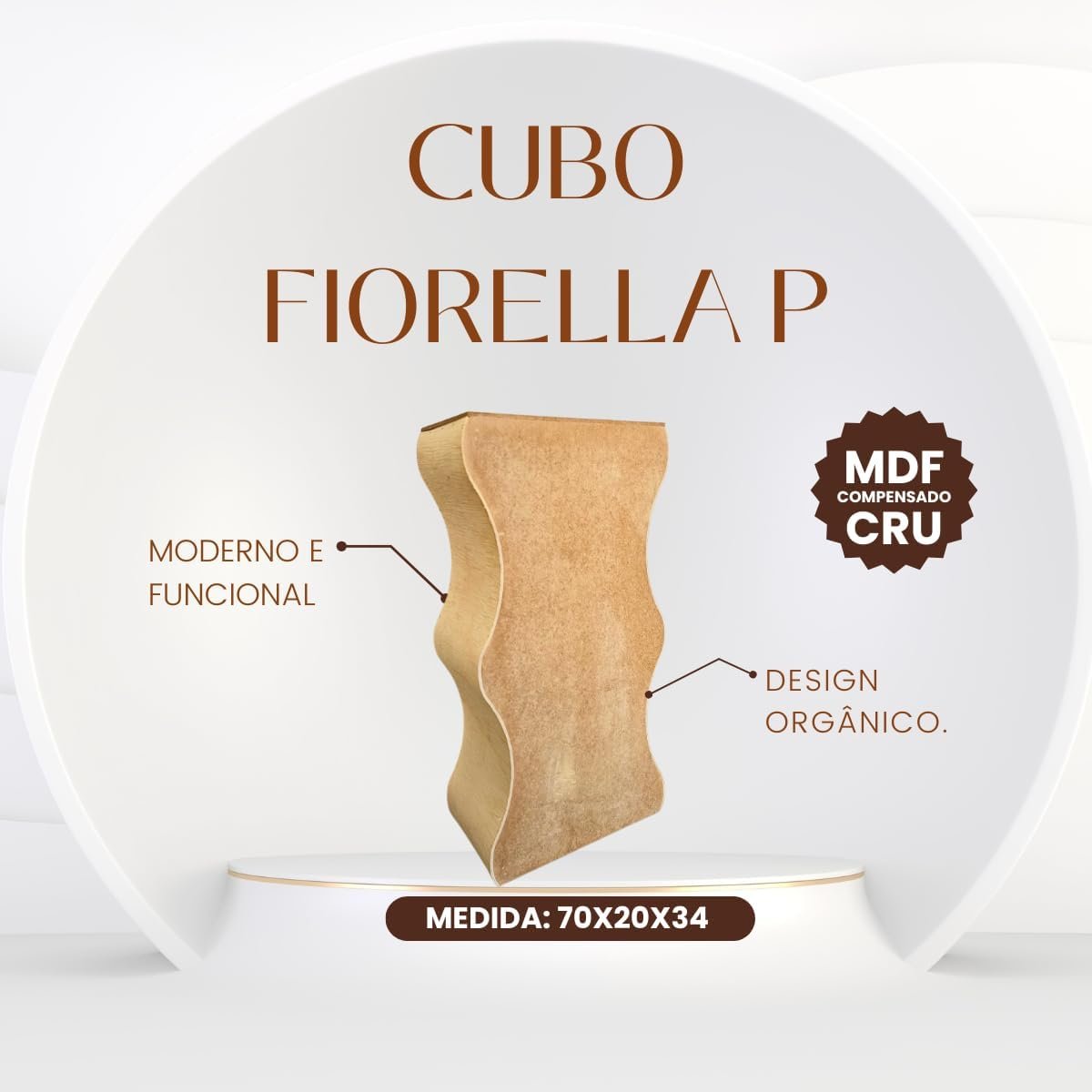 Cubo Fiorella P Mdf Cru - 2