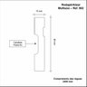 Kit com 15 Barras Rodapé de Mdf 8cm X 15mm X 2,40m Guarnição com Friso Moldufama 802 36m - 3