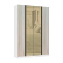 Ver imagem 1 de Guarda Roupa 4 Portas 3 Gavetas 159,2 Cm com Vidro Reflecta Bronze Prime Luciane Móveis