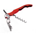 Ver imagem 2 de Saca Rolhas Vinho Garrafa Manual Tradicional Inox Vermelho